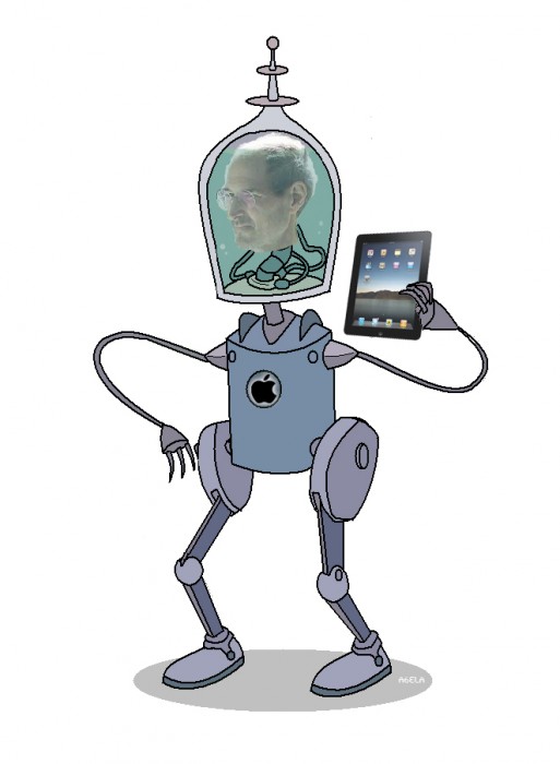 steve jobs in a head bucket