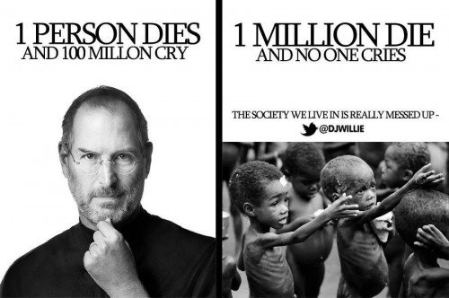 1 person dies and 100 million cry