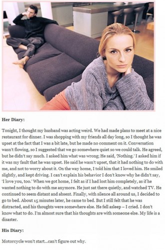 his vs her diary