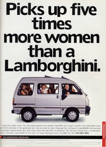 five times more women than a lamborghini
