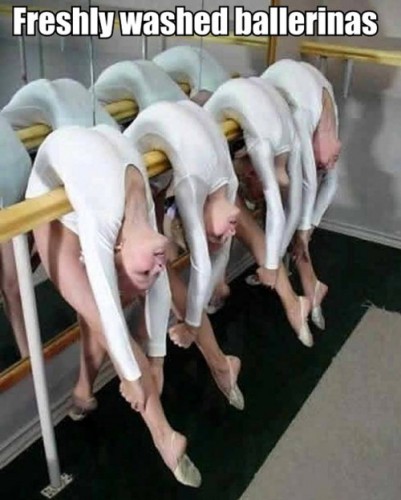 freshly washed ballerinas