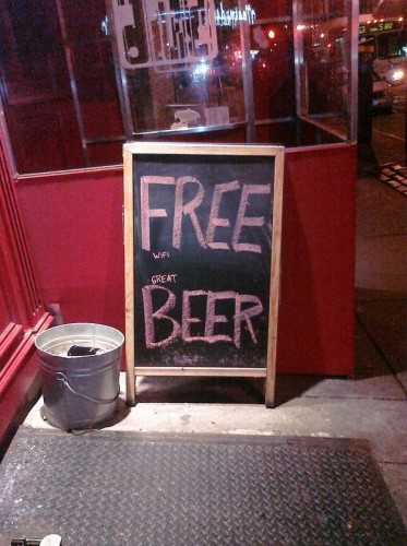 FREE wifi great BEER