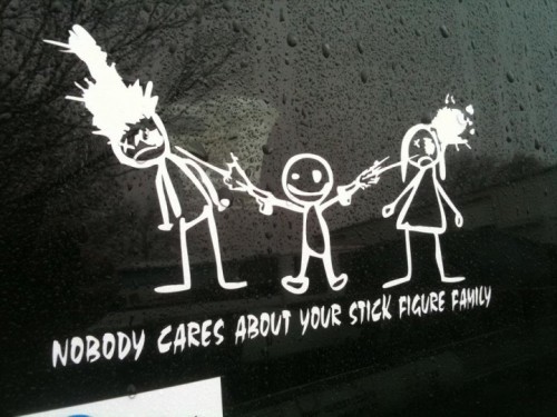 Nobody Cares about your stick figure family