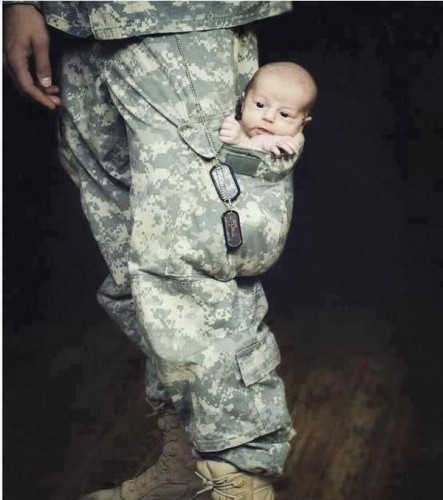 baby in cargo pants