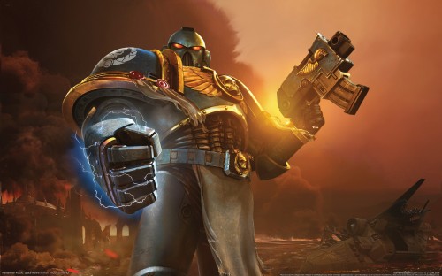 space marine on the battlefield