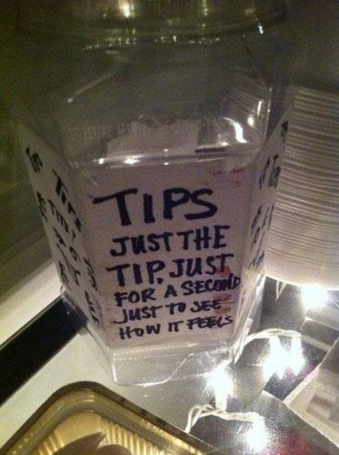 tips - just the tip, just for a second
