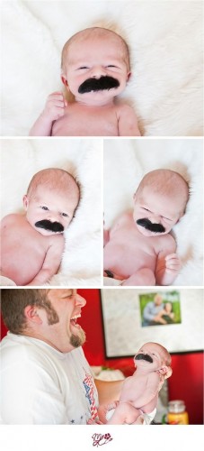 mustached baby