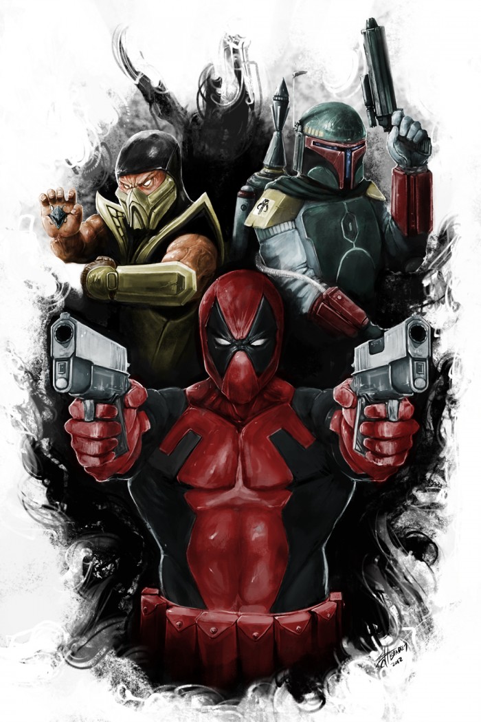 masked men - scorpion, bobba fett and deadpool.jpg masked men - scorpion, bobba fett and deadpool.jpg