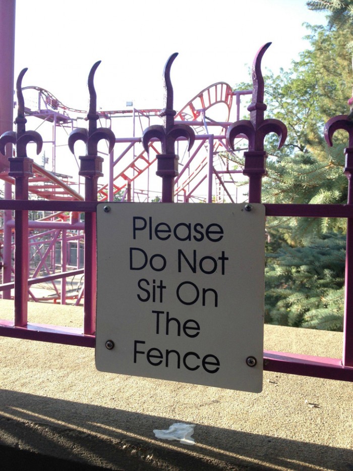please do not sit on the fence.jpg