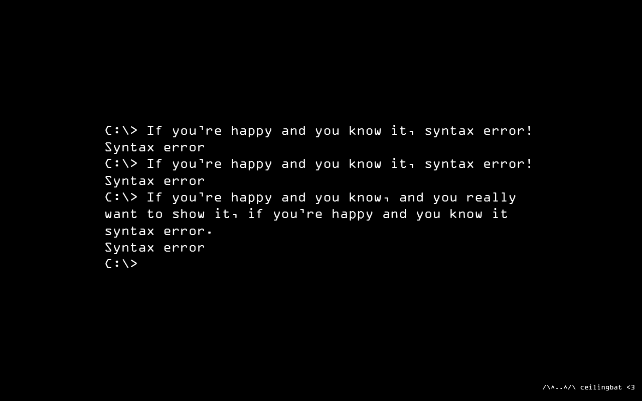 Syntax Error | MyConfinedSpace