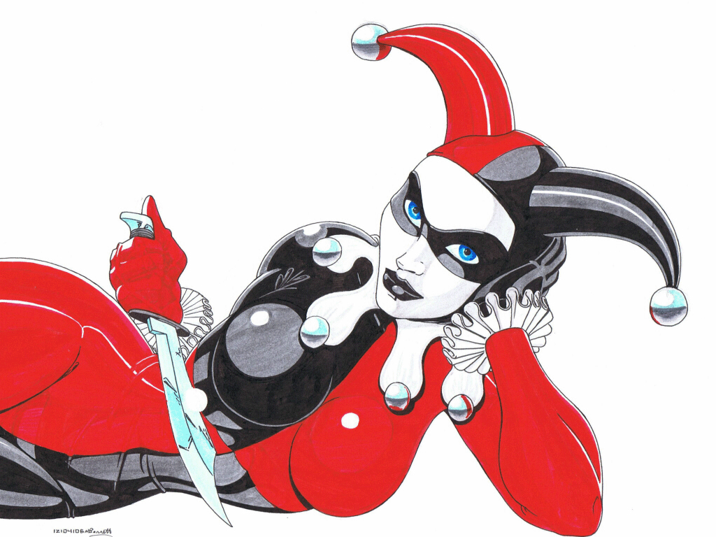 harley quinn has round breasts - MyConfinedSpace