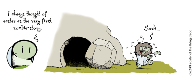 easter is the very first zombie story.gif