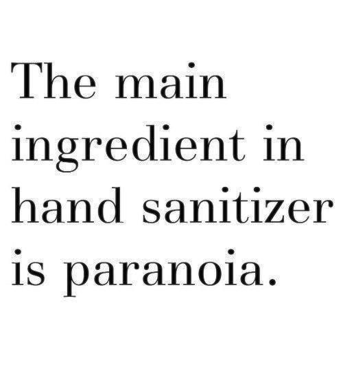 the main ingredient in hand sanitizer is paranoia.jpg