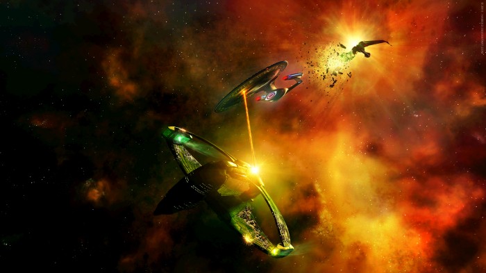 Enterprise vs birds of prey by hameed.jpg