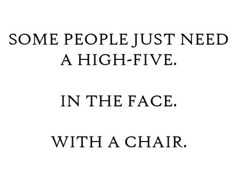 Some People Just need a high-five.  in the face.  with a chair.jpg