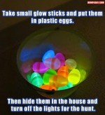 glow sticks in plastic eggs