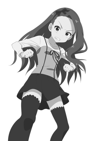 Anime girl stomps.gif