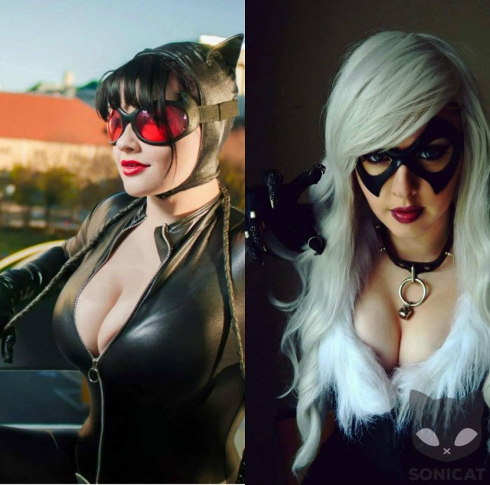 Catwoman v Black Cat by SoniCat_.jpg