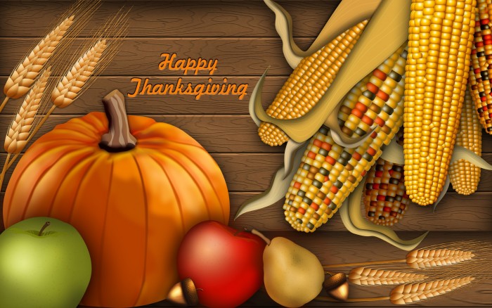 Happy Thanksgiving Wallpaper - food and acorn and wheat.jpg
