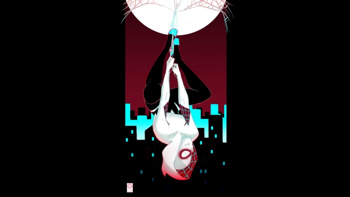 spider-gwen hanging upside down.jpg