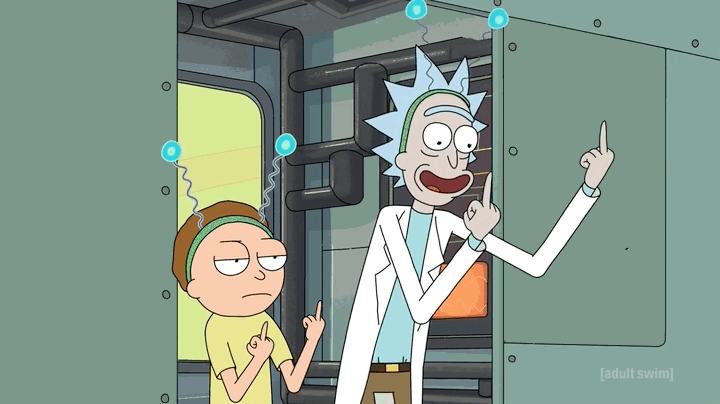 rick and morty give you the finger.gif