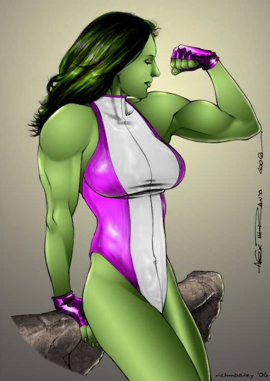 She Hulk admires her arm.jpg