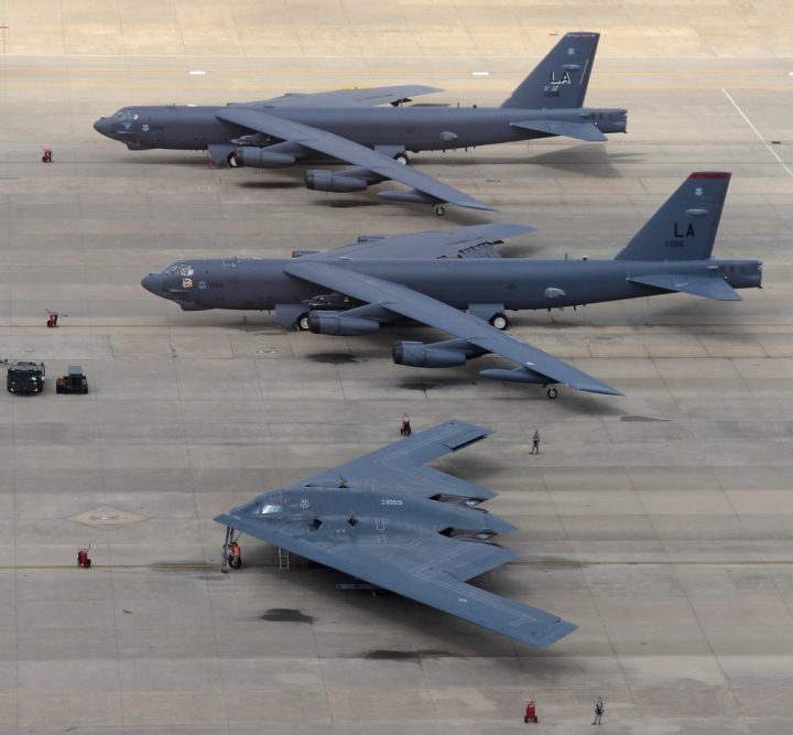 B-52 and B2 on the runway.jpg