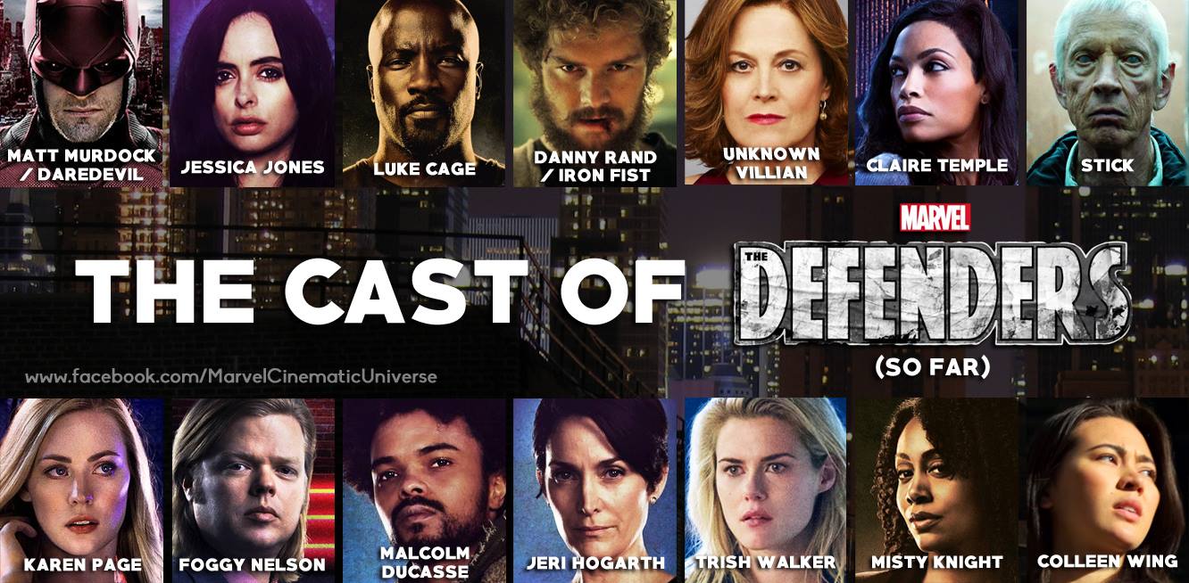 The Cast of the Defenders - MyConfinedSpace