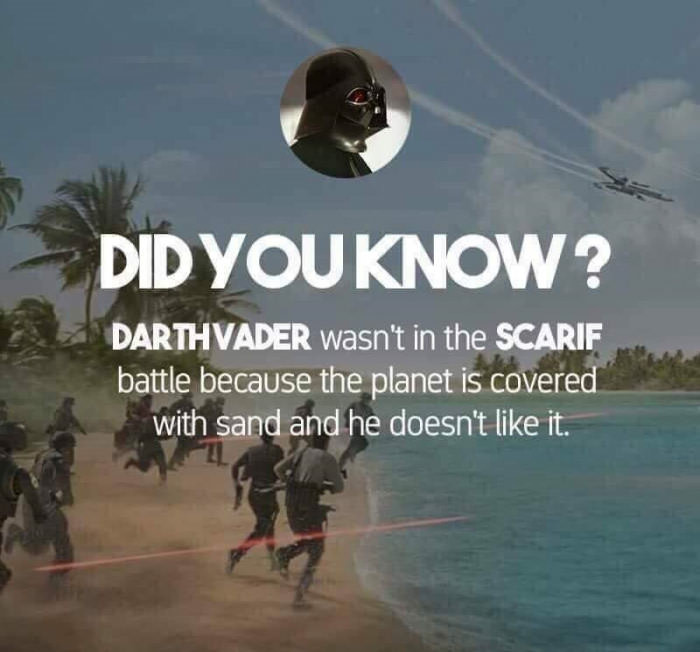 Did you know why Vader wasn’t in the Scarif Battle