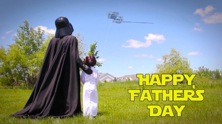 Vader with his Daughter flying a kite