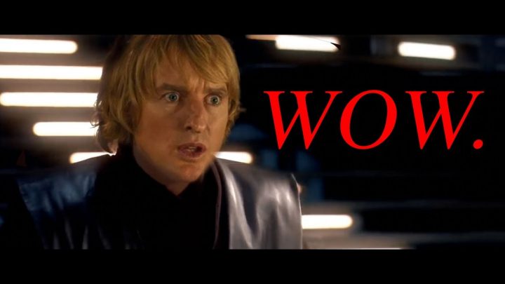 Star Wars but the Lightsabers Sound like Owen Wilson saying Wow