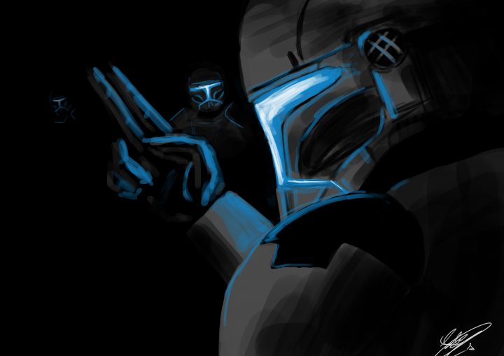 clone troopers in the dark