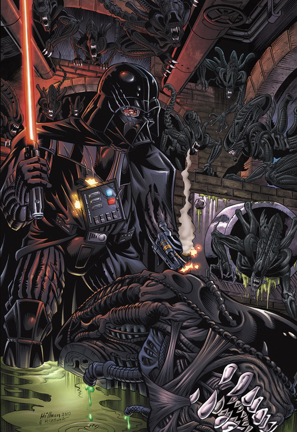 Darth Vader vs Xenomorphs