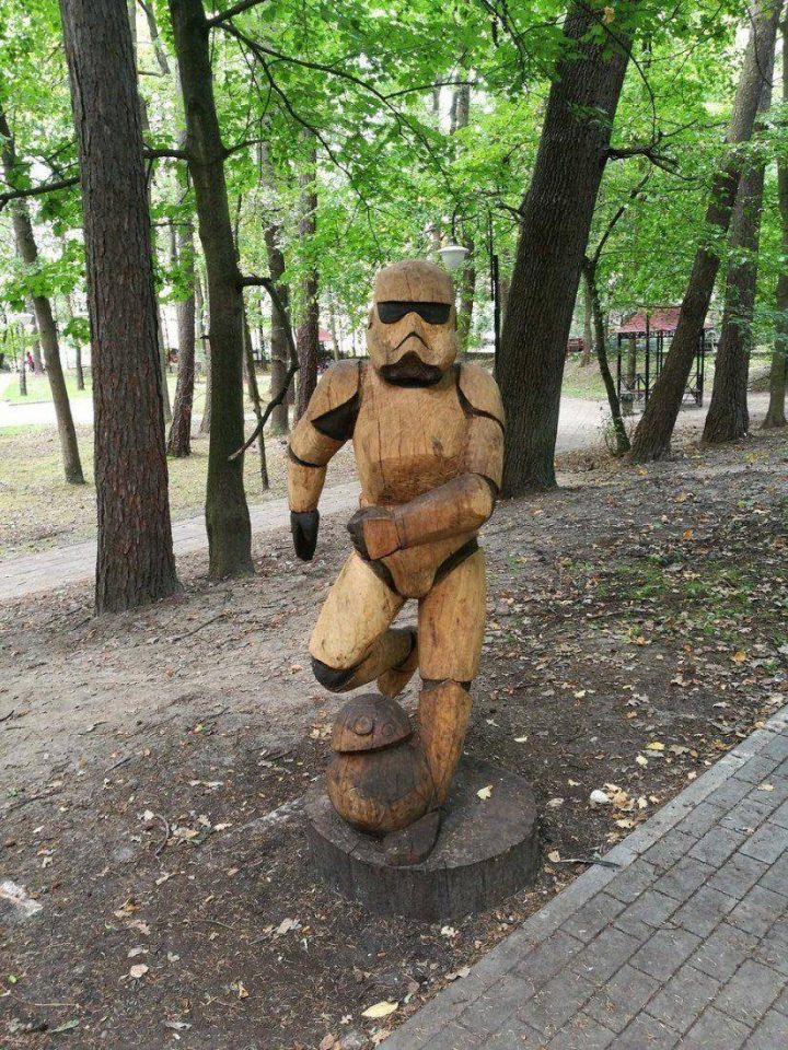 wooden storm trooper