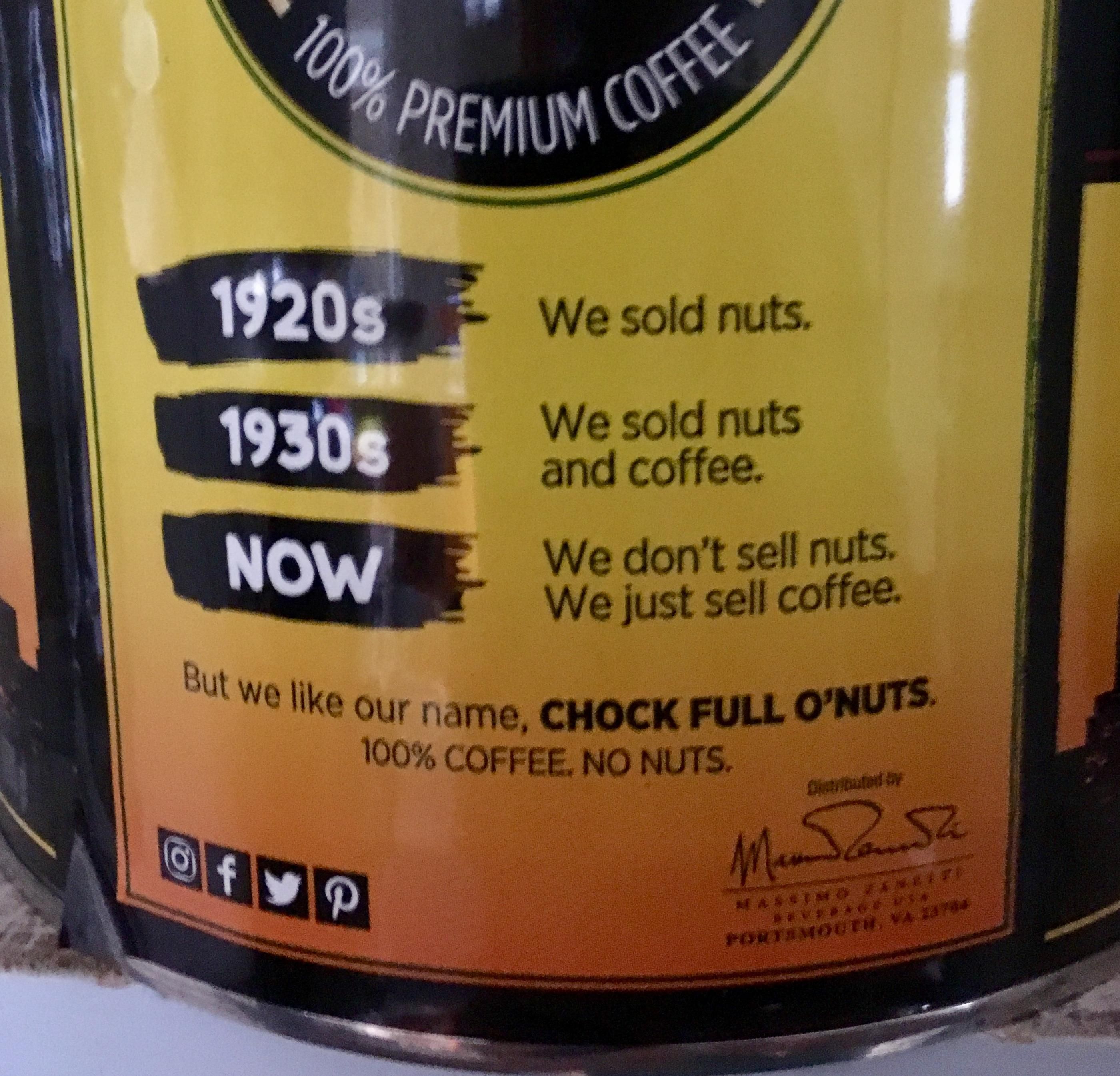 Chock full of Nuts MyConfinedSpace