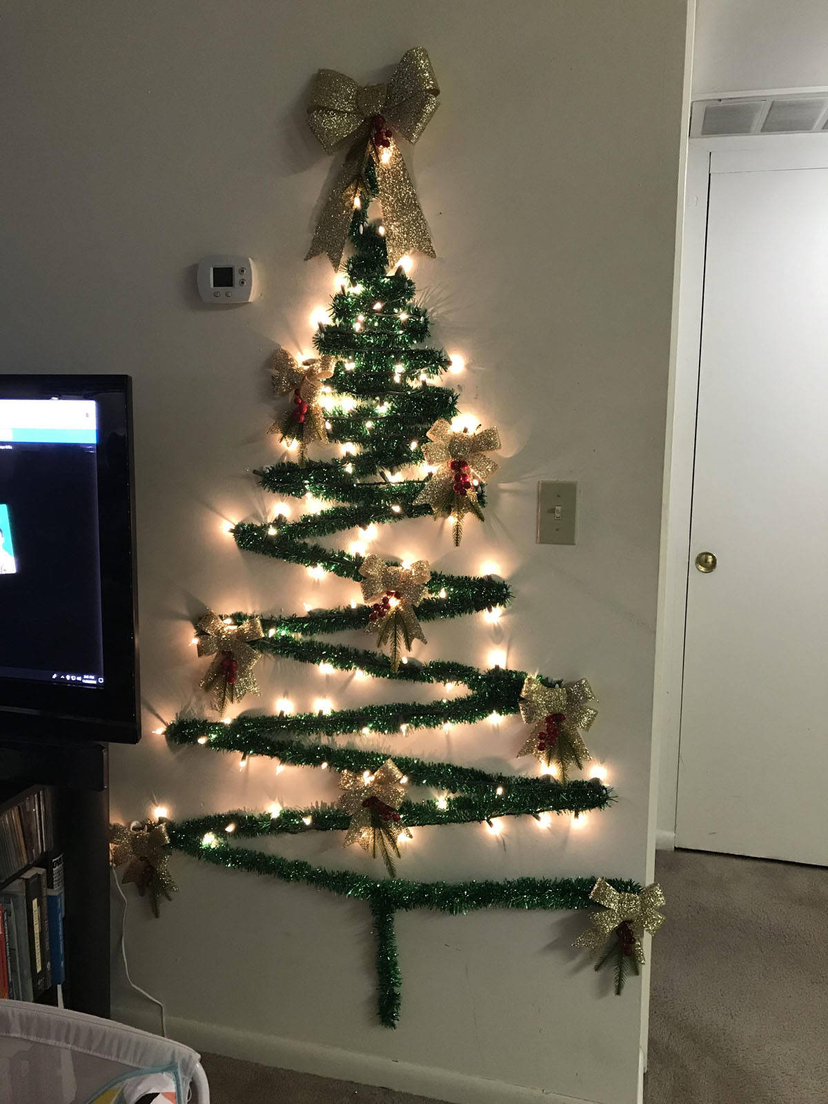 Christmas Tree Wall MyConfinedSpace Wall Lighted Christmas Tree