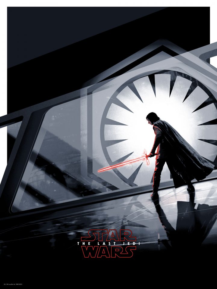 Odeon Cinemas Exclusive Star Wars The Last Jedi RealD 3D Movie Posters by Matt Ferguson