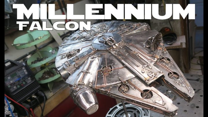 Star wars Millennium Falcon scale model welded from steel