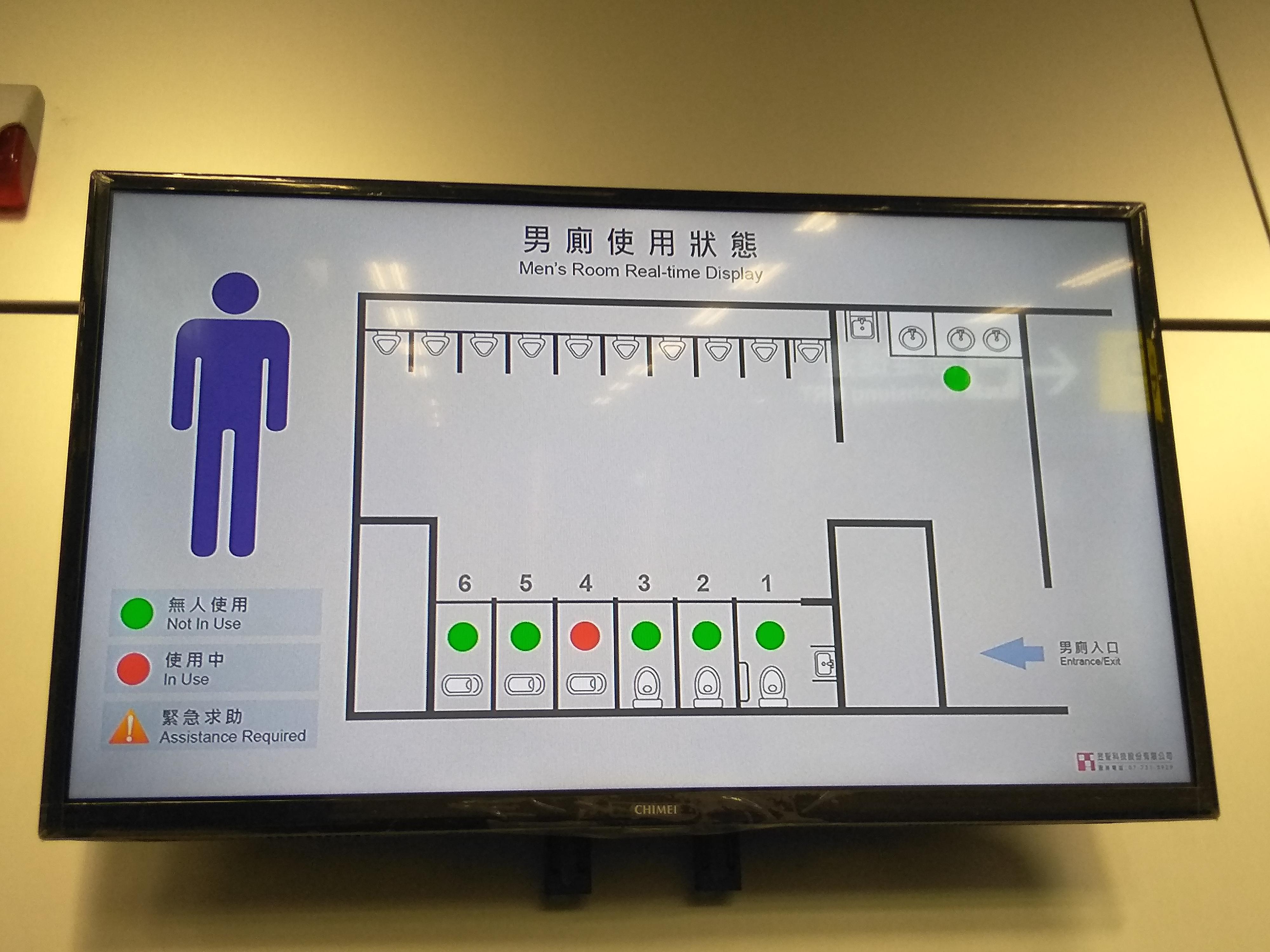Bathroom status MyConfinedSpace