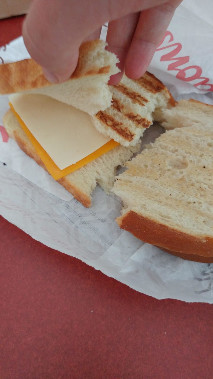 “Grilled Cheese” from an airport Tim Horton’s in Canada MyConfinedSpace