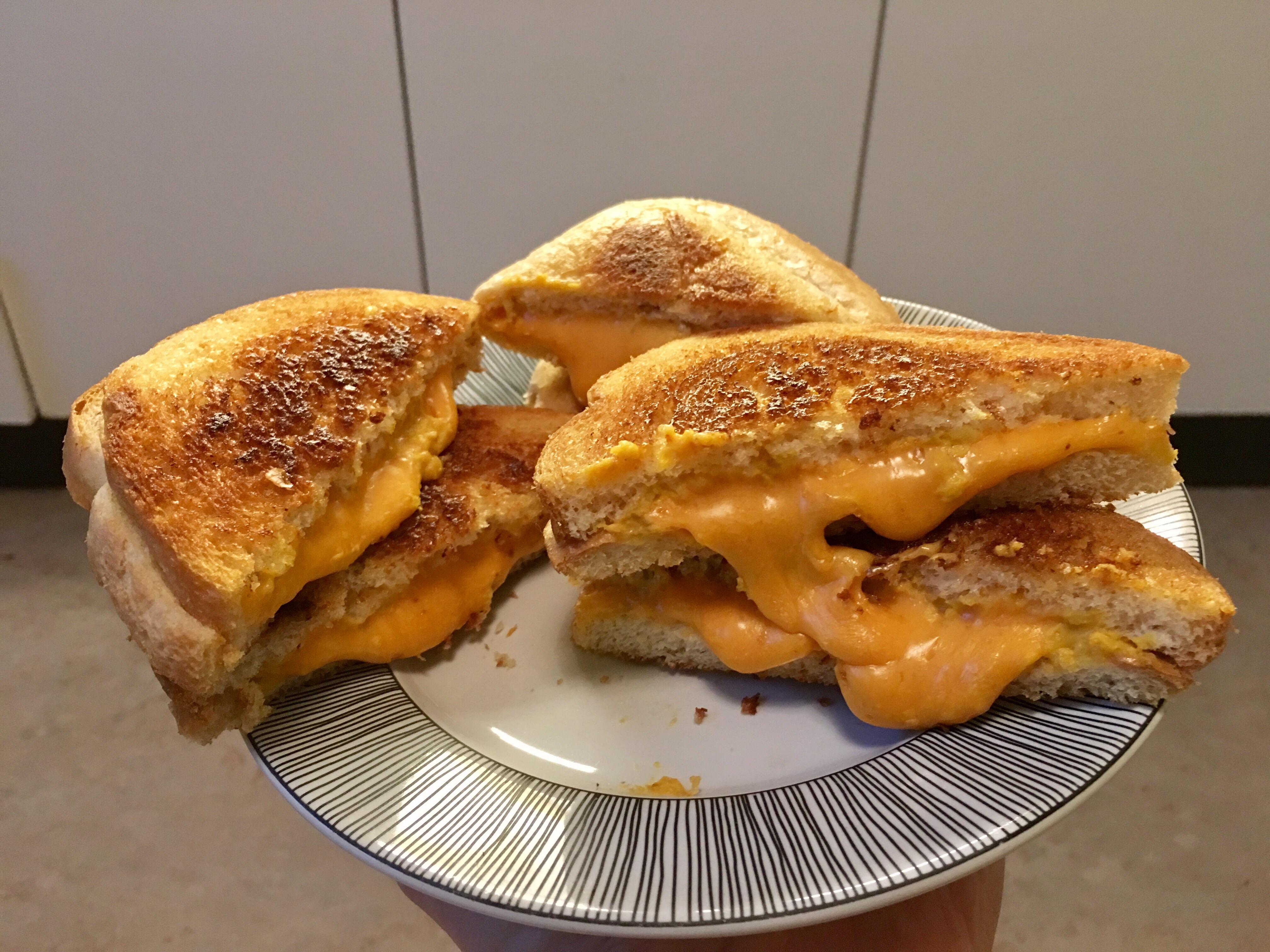 Organic Cheddar Grilled Cheese White bread fried in butter