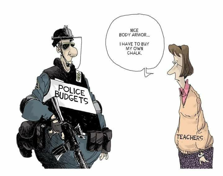 Battle of the budgets police vs teachers « MyConfinedSpace