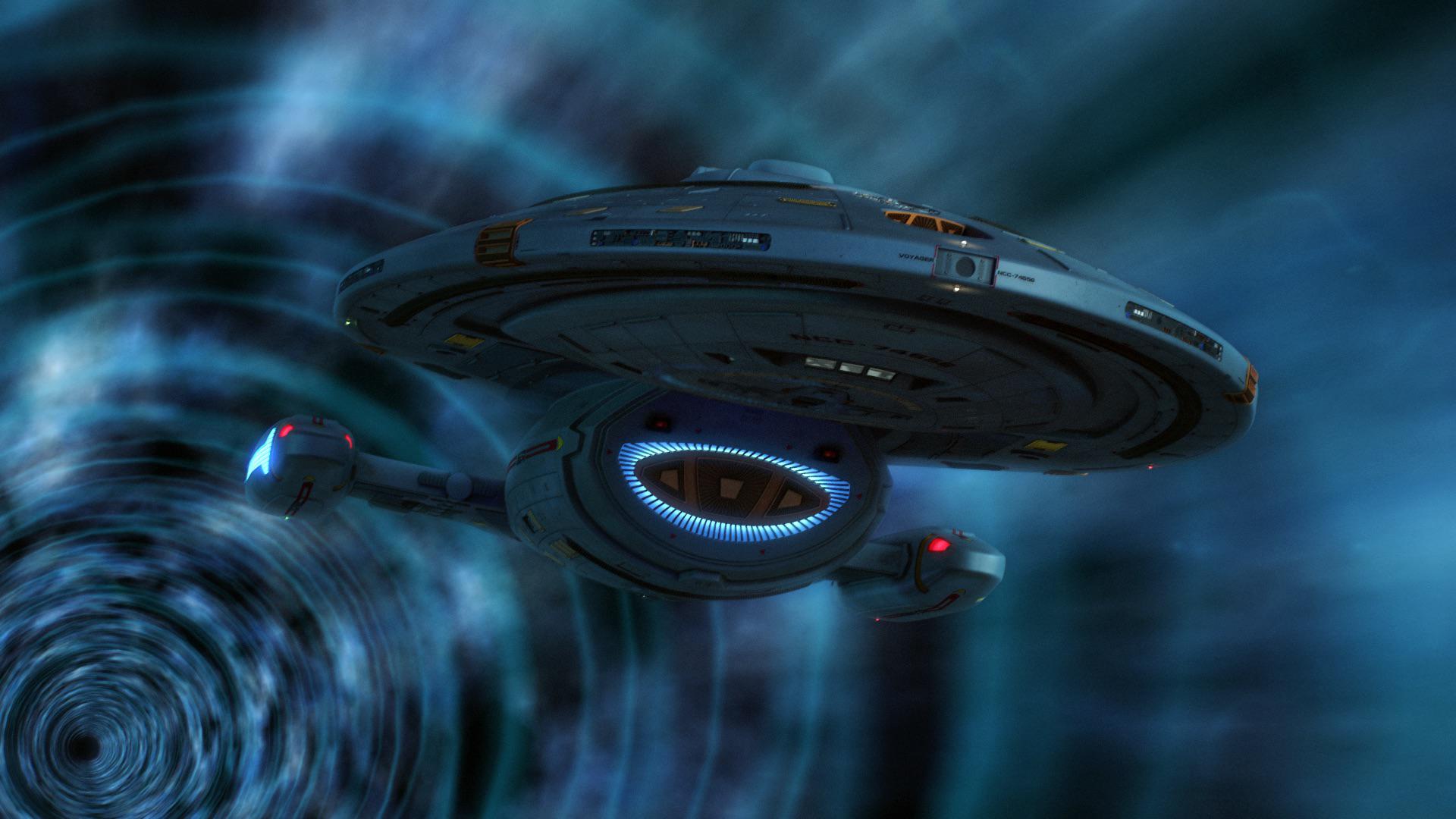USS Voyager at Quantum Slipstream Velocity MyConfinedSpace