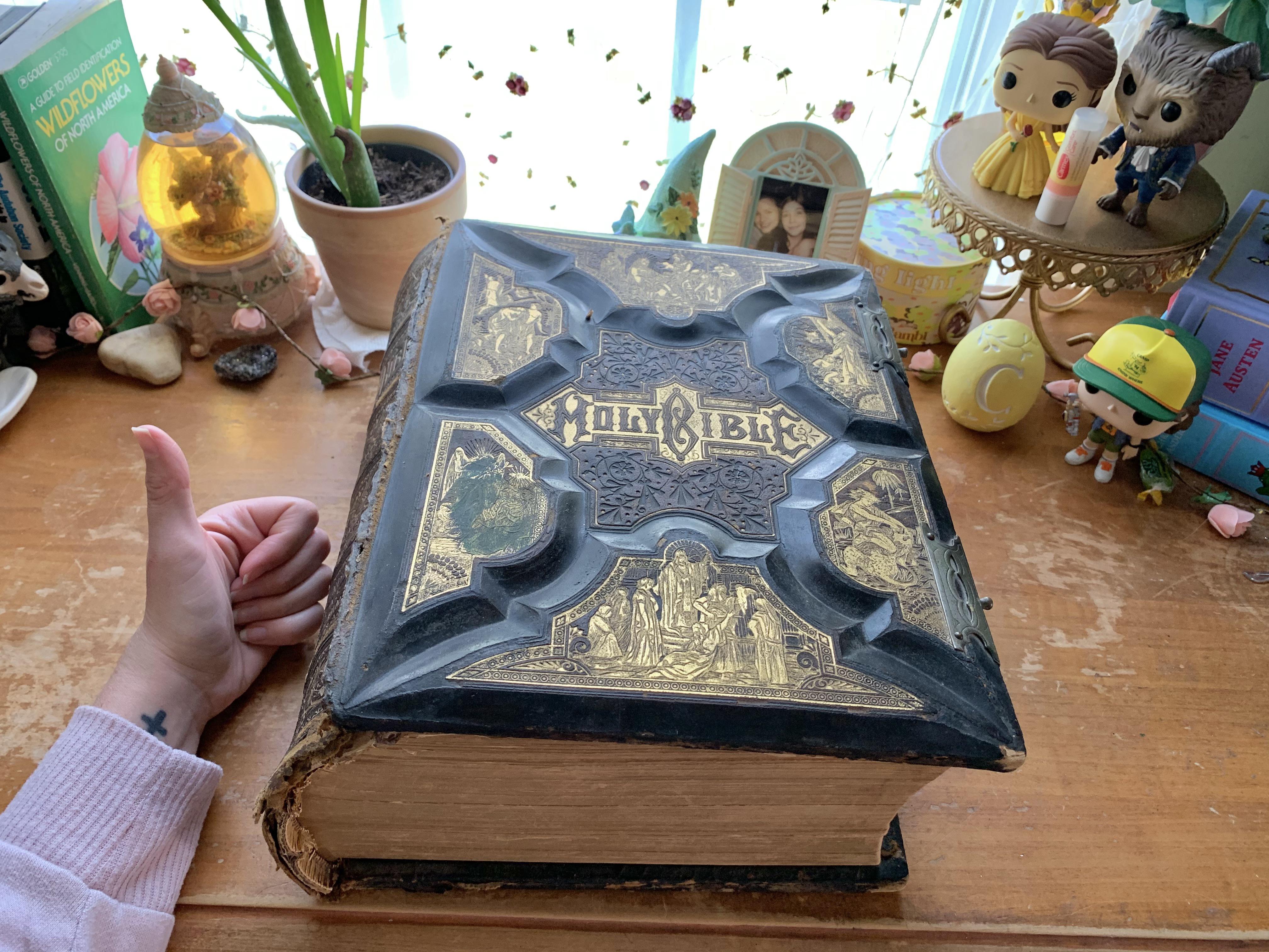 I found this massive 130+ year old Bible at a yard sale today!
