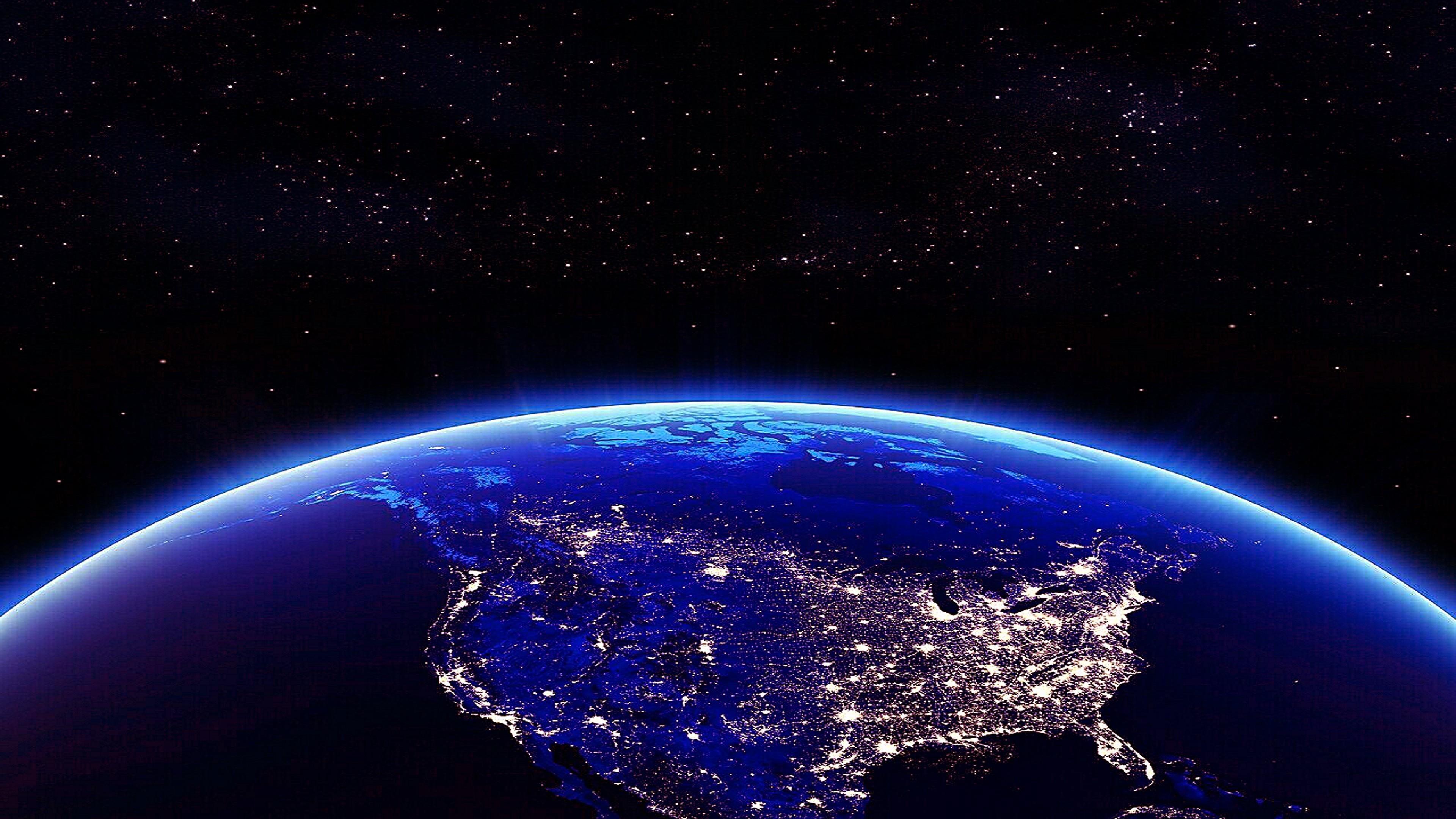 Earth North America In The Night View From Space - MyConfinedSpace