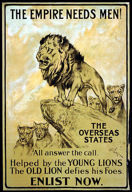 “The empire needs men!” Canadian Recruitment war poster created [between 1914-1918] from the Archives of Ontario poster collection.
