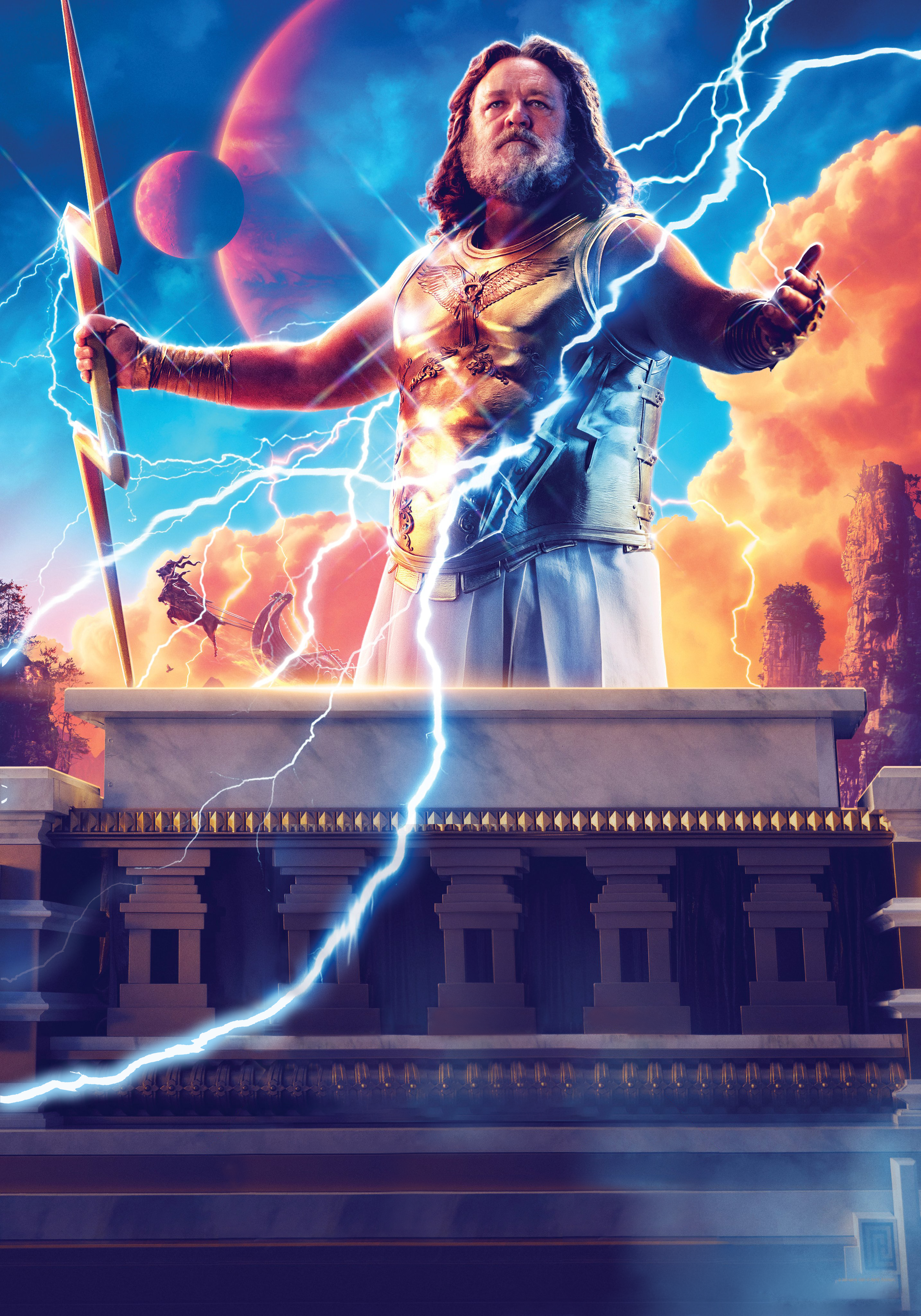 Removed the text from the Zeus character poster for Love and Thunder (2022)