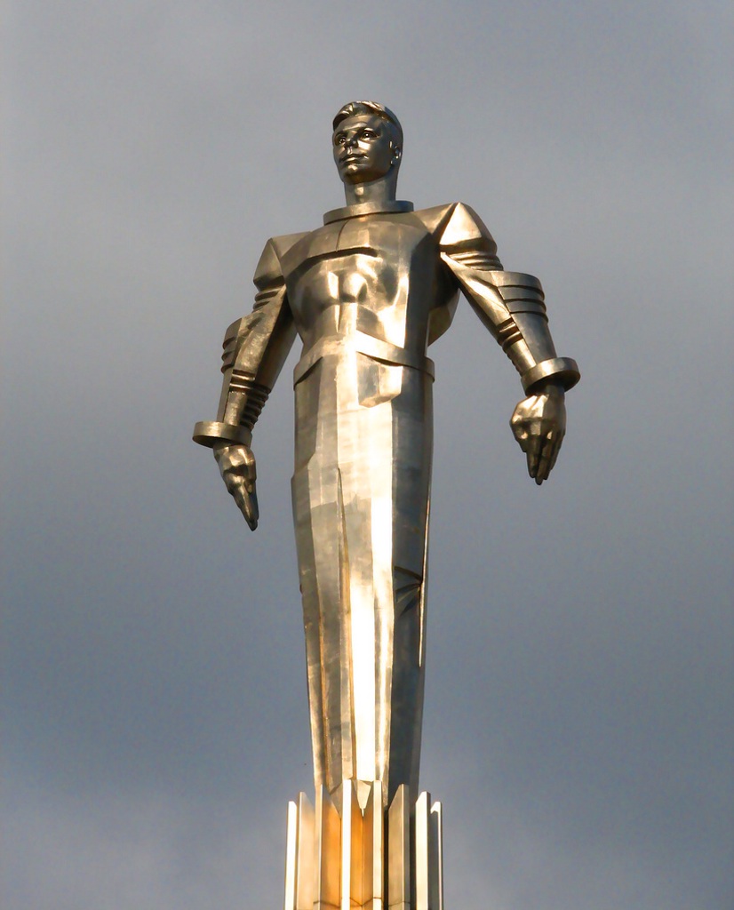 Statue of Yuri Gagarin in Moscow, completed in 1980