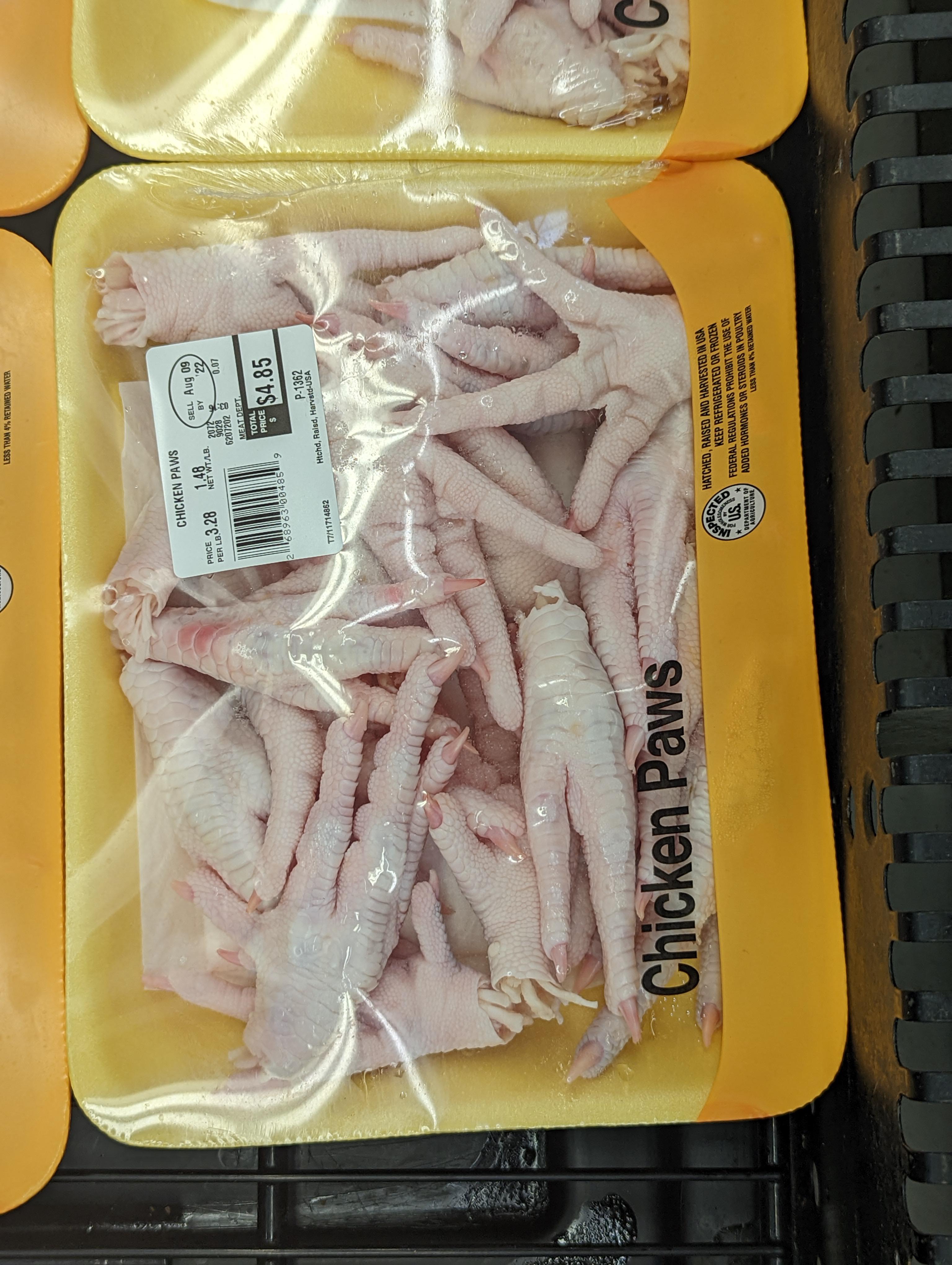 chicken paws. MyConfinedSpace