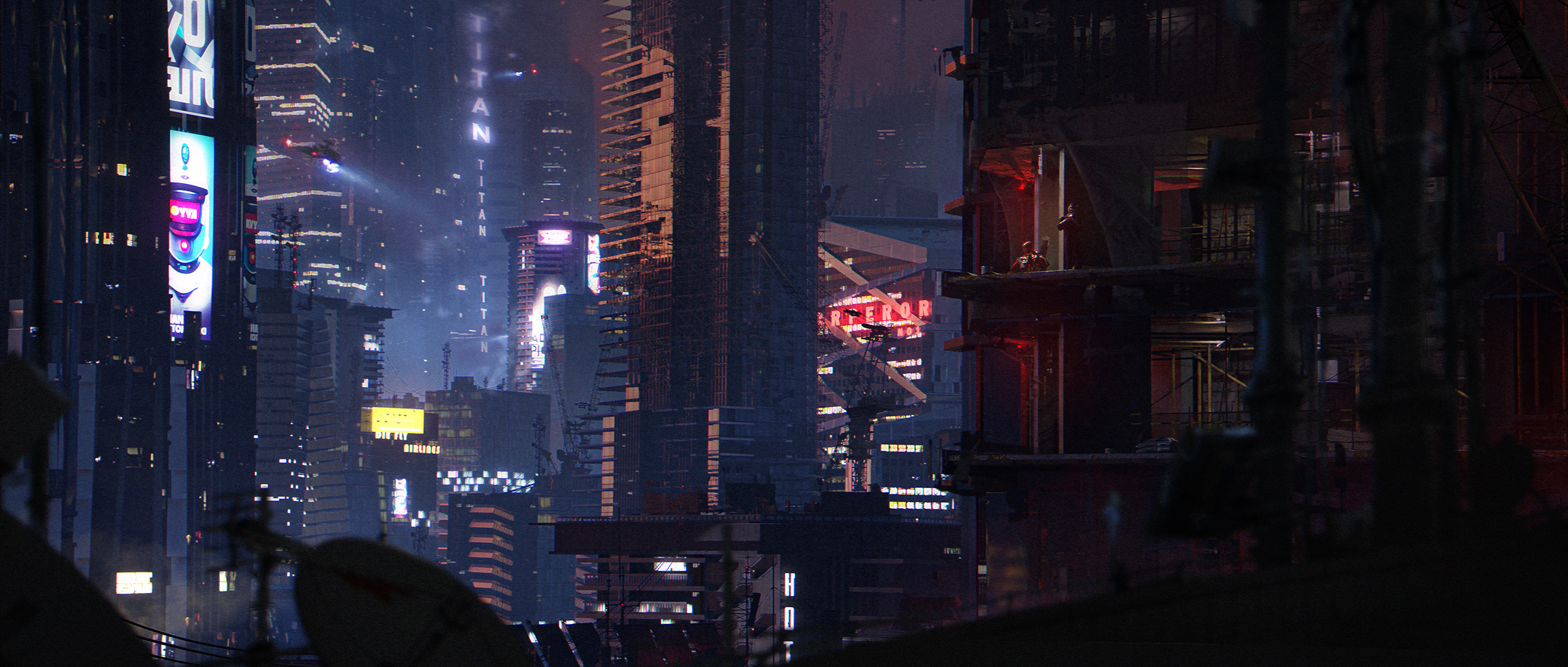 Sci Fi City HD Wallpaper by Roman Lutsenko - MyConfinedSpace